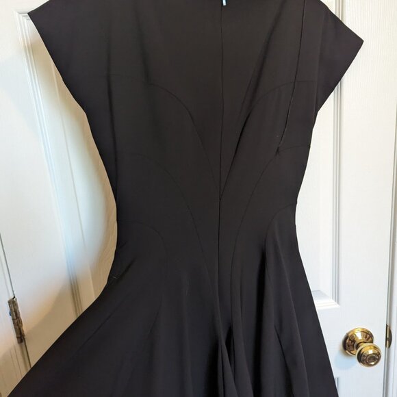 ART DECO | CIRCLE SKIRT | LBD with Fit & Flare | Hugo Boss | 6 | Black | - Picture 7 of 11